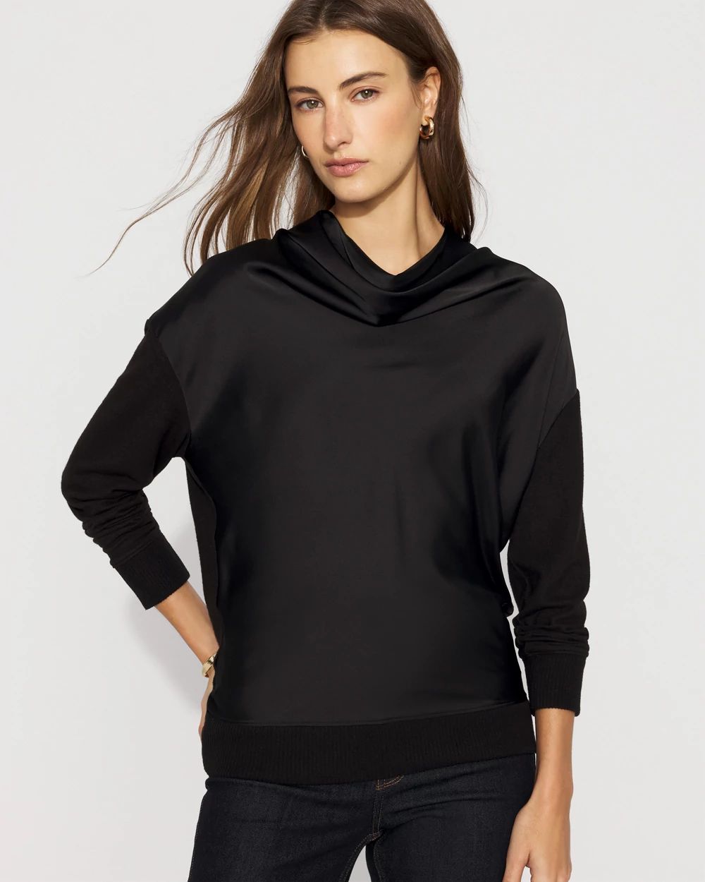 Satin Mix Snit Top | White House Black Market